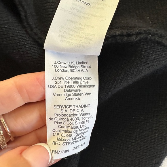 J. Crew Black Long Sweater Coat - one size - Picture 3 of 3